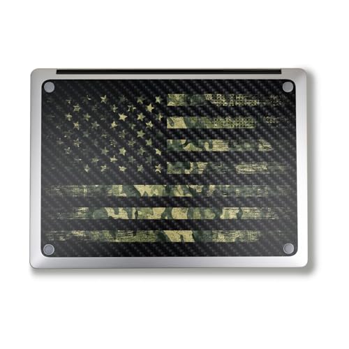 Image of Carbon Fiber Laptop Skin Compatible with Alienware M18 R2 (2024) - American Camo - Premium 3M Vinyl Protective Wrap Decal Cover - Easy to Apply | Crafted in The USA by MightySkins