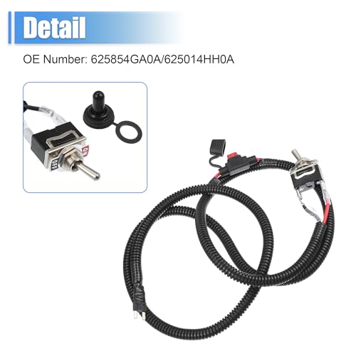uxcell 1 Set 133.5cm 52.56\" Universal Automotive Switched Fuse Bypass Kit Fuse Bypass Switch