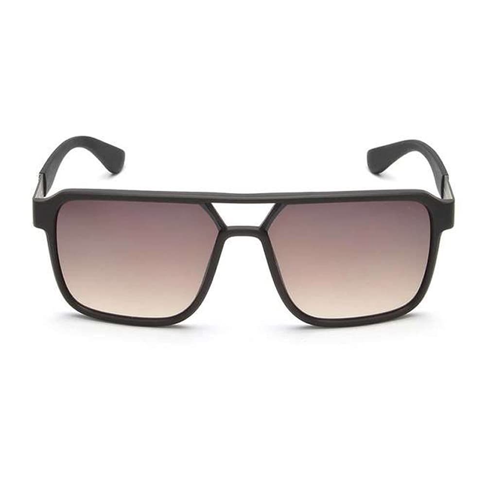 FILA Gafas de sol | 100% protegidos contra los rayos UV | Gradiente | Borde completo | Cuadrado | Hombre | Ancho | Montura de policarbonato marrón mate | Gafas de policarbonato FM degradado marrón