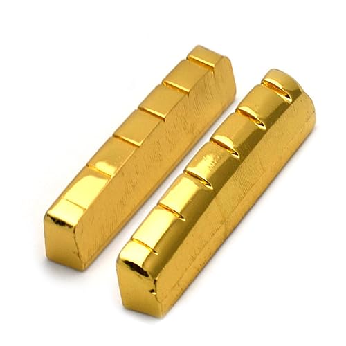 BESTonZON Acoustic Guitar Saddle Nut Brass Material Folk Guitar Nuts for Replacement Musical Instrument Supplies