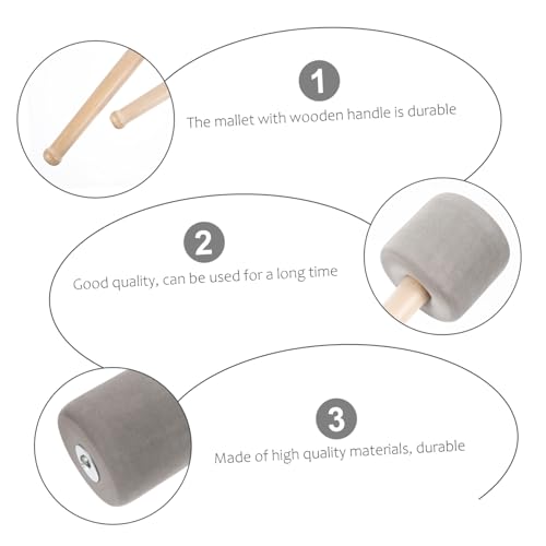 Abaodam 2 piezas de baquetas con mango de madera y agarre antideslizante para práctica de percusión para principiantes, estudiantes y músicos miniatura 7