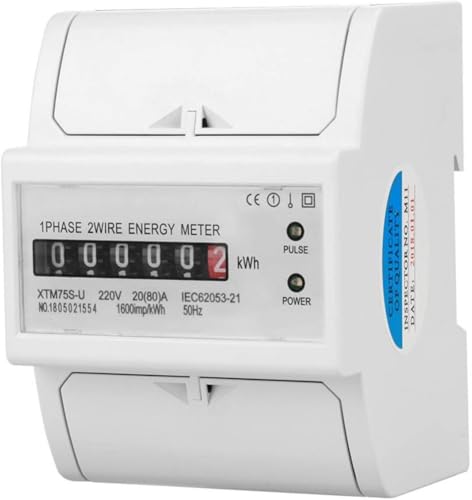 Compteur électrique sur rail DIN de 35 mm monophasé 20 80A LCD numérique