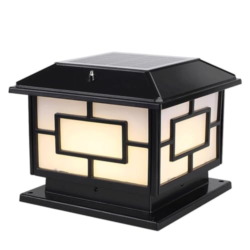 Lampe de poteau de jardin extérieure anti-rouille pour muret sombre