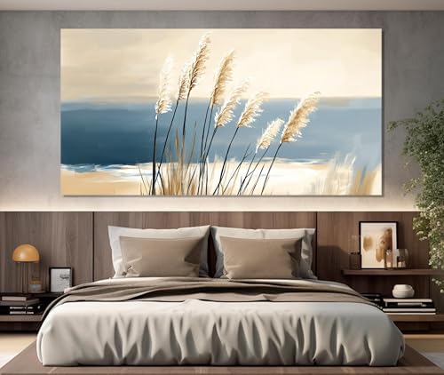 Impression sur toile herbe de plage décoration murale triptyque moderne - 2