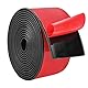 Gummistreifen Selbstklebend, (50mm x 2mm x 3m) Vollgummi Gummiprofil, Neoprenmatten Gummiplatten, für Stoßdämpfung, Abdeckung, Schwarz