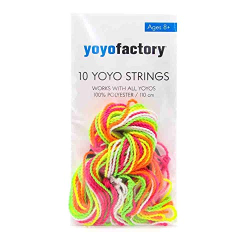 YoyoFactory Yo-Yo Cuerda DE Repuesto - 10 Piezas, 100% Polister, Mezcla de Colores, para Todos Los Yoyos