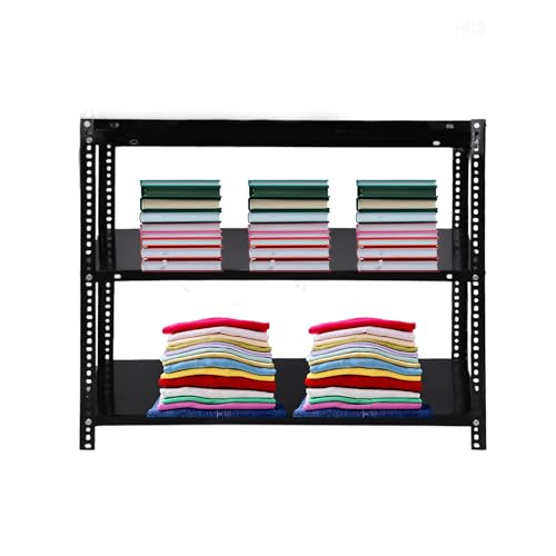 Image of REGILLER Multipurpose Metal Storage Racks, Kitchen, Warehouse, Shoes, Book Display Shelf Racks, Adjustable Metal Steel Rack Shelves (3 Tier /Black)