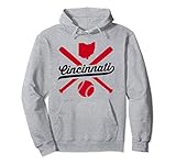 Cincinnati Baseball Vintage Ohio Pride Red Love City Pullover Hoodie