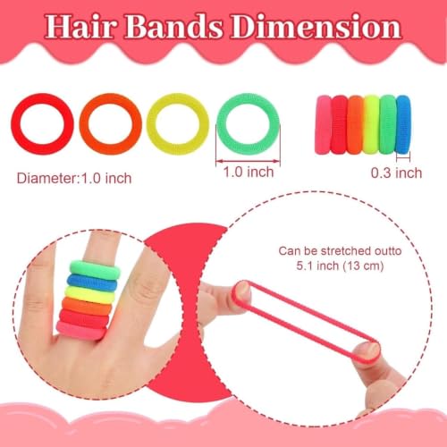 Image of Mini Rubber Bands for Hair Small Elastic Hair Ties for Girls Women Kids Hair Styling (Pack Of 25)