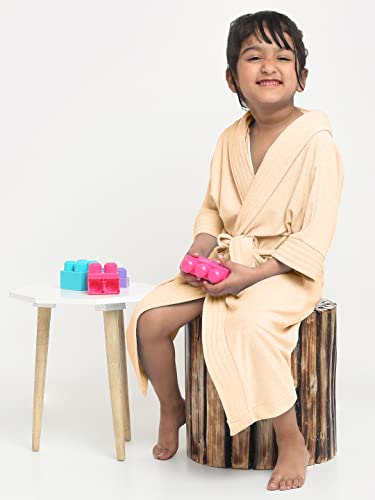 Image of CREEVA Cozy Hooded Bathrobe for Kids - Lightweight, Quick-Dry, and Perfect for Daily Use