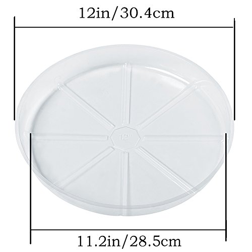 Idyllize 10 Piece Of 12 Inch Clear Plastic Plant Saucer Drip Trays For Pots (12") #TOP1