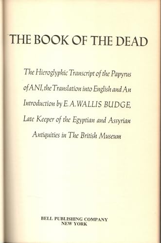 The Book of the Dead 0821600214 Book Cover