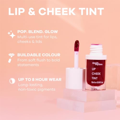 Image of Earth Rhythm Tint & Glow Kit - Lip & Cheek Tint, Cleansing Balm, Makeup Remover Pad & Lip Masque