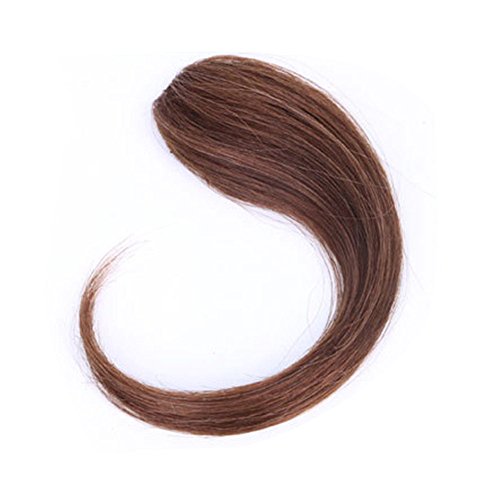 Hand Made Long Straight Bangs 1pcs Invisible Clip In Side Bangs Human Hair Nature Look Hair Piece Extension Light Brown