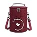 Bolsa de enfriador aislada para hombres, bolso de asas organizador de caja de almuerzo termos reutilizable con correa de hombro ajustable, bolsa de almuerzo de cilindros 5.6L ( Color : Red )
