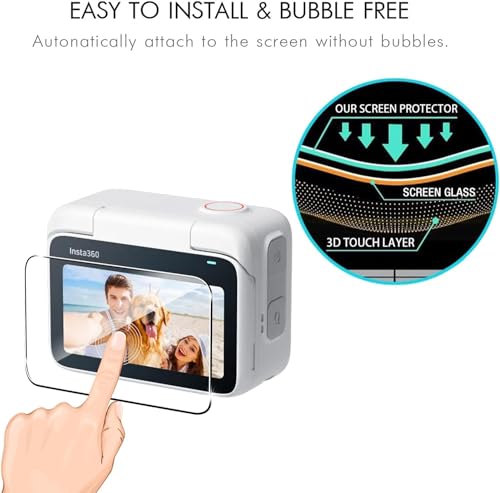 Image of M.G.R.J Tempered Glass Screen Protector for Insta360 GO 3 Action Camera (2 P'cs Set)