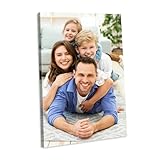 LANZOL Impresión en lienzo personalizada con tus fotos (enmarcadas, 30 x 20 cm), imágenes de lienzo personalizadas para decoración del hogar, regalos, recuerdos verticales