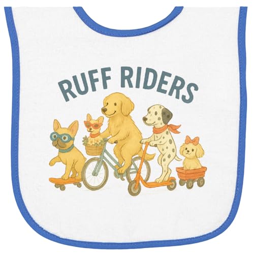 inktastic Ruff Riders Dog Adventure Illustration Baby Terry Cloth Bib
