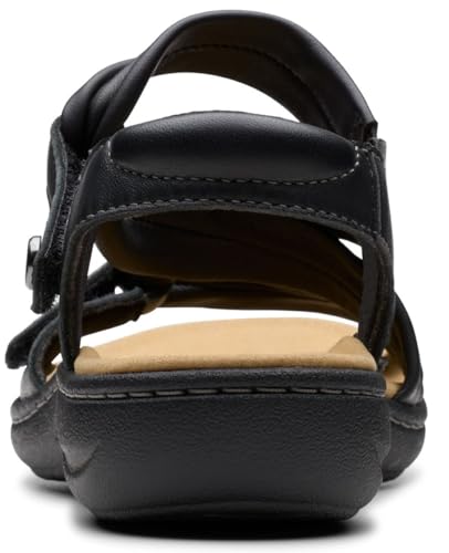 Clarks Clarks Women's Laurieann Bell Sandal, Black Leather, 7.5