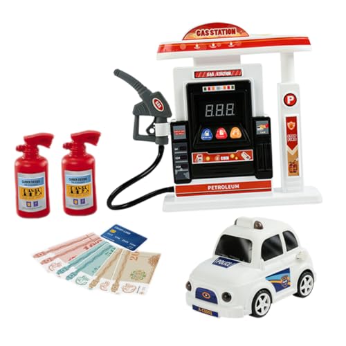 Totority 1 Conjunto De De Ônibus De Táxi Kit De Modelo De Posto De Gasolina De Brinquedo Para Decora