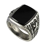 Angenehmer Tragekomfort cai Herren Ring 925/- Sterling Silber Geschwärzt Onyx Silbergrau 132270680