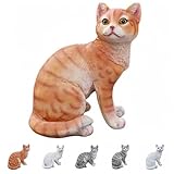 TAKEY 庭 置物 大型 ガーデニング雑貨 屋外 猫 動物 ガーデンオーナメント アウトドア 部屋 デコレーション プレゼント ギフト 庭の装飾 芝生飾り 可愛い ナチュラル ガーデンオブジェ 玄関 階段 出窓 ベランダ (黄色い猫)