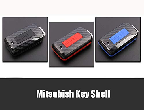 Funda Para Llave Mitsubishi Outlander 2022-2025 - Carcasa De Fibra De Carbono, Aleación De Zinc, Protección Anticaídas Y Arañazos