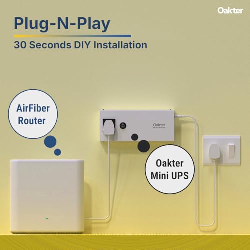 Oakter Mini UPS for Jio AirFiber and AirFiber Plus WiFi Routers | 6x2000 mAh Battery | Power Backup 4 Hours | 12 Months Warranty | Portable UPS |... - Image 6