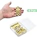 SHRJ 4 Pcs Brass Butler Tray Hinge Round Edge, 180 Degree Folding Flip Top Ellipse Table Clamshell Hinge for Folding Furniture Sewing Machine with Screws