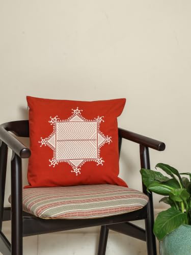 Image of Sacred Geometry: Rajasthani Mandana Series Cushion Cover Set -Pack of Two