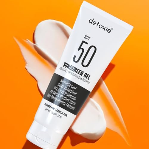 Image of Silk & Squalene SPF 50 Sunscreen Gel | 50ml | Unisex | Broad Spectrum PA++++, Niacinamide + Vitamin C, No White Cast, Lightweight Hydrating Daily Sun Protection