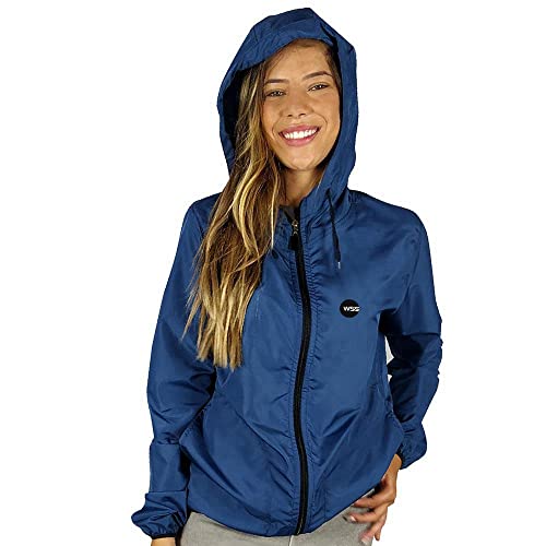 Jaqueta Corta Vento Light Feminino WSS Moon Cor:Azul;Tamanho:P