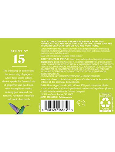 Caldrea Multi-Surface Countertop Spray Cleaner, Made With Vegetable Protein Extract, Ginger Pomelo Scent, 16 Oz #TOP1
