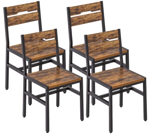 RALGEND Set of 4 Dining Chairs with H-Shaped Frame