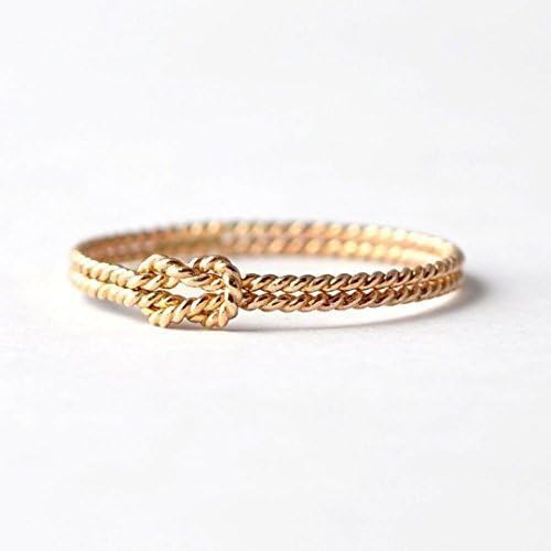 Solid 14K Yellow Gold Knot Ring