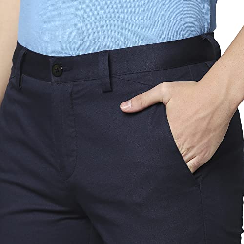 Image of Park Avenue Men's Cotton Blend Print Pattern Neo Fit Flat Front Chinos
