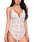 VNVDFLM Sexy Lace Women One Piece Lingerie，Fashion Comfortable Pajamas (white, 3XL)