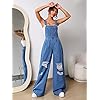 MakeMeChic-Womens-Ripped-Loose-Baggy-Denim-Overalls-Sleeveless-Wide-Leg-Jeans-Pants-Romper-Jumpsuit-Medium-Wash-S MakeMeChic Women's Ripped Loose Baggy Denim Overalls Sleeveless Wide Leg Jeans Pants Romper Jumpsuit Medium Wash S