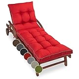 sunnypillow Liegenauflage 200 x 60 - Auflage für Gartenliege extra dick 13cm...
