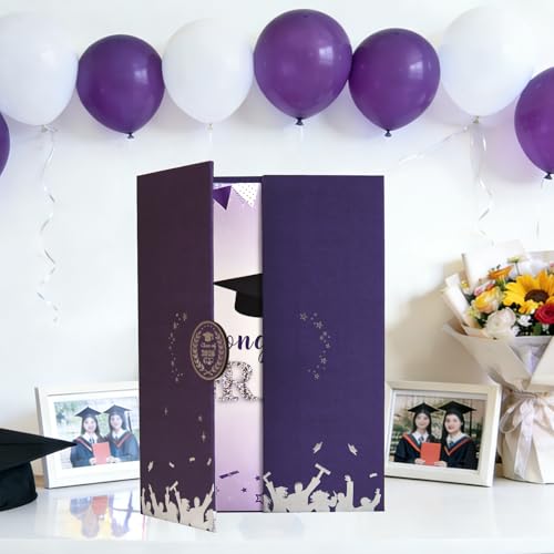 Image of Graduation Decorations 2026 - Graduation Alternative Guest Signature Book - Graduation Party Decorations Favor Supplies - Class of 2026 Graduation Book to Sign (Purple)