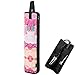 Beautyflier Universal Curling Iron Cover Sleeve, Canvas Heat-Resistant Curling & Flat Iron Holder, Flat Iron Curling Wand Travel Cover Case Bag Pouch for Travel, Gym, or Home (Pink Flower)
