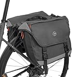 Bike Panniers, Waterproof Panniers Bike Bags for Rear Rack 25L-35L Expandable – Large Bicycle Saddle Bag with Reflective Strips, Double Panniers Storage Cargo Bag for Cycling Traveling Commuting