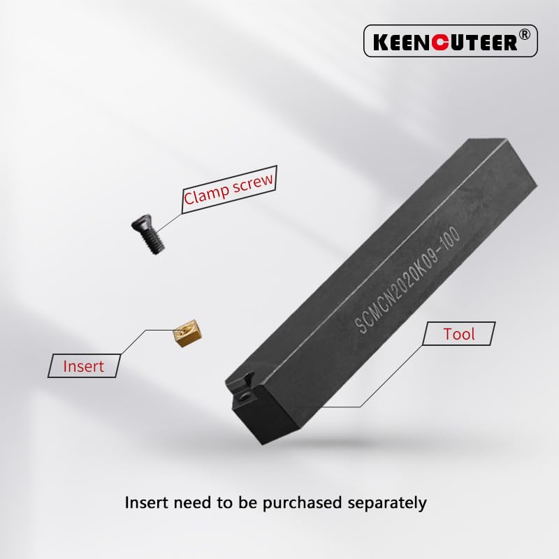 1pc External Turning Tool SCMCN-100 SCMCN1010 SCMCN1616 SCMCN2020 SCMCN2525 Obtuse Angle Cutter Bar CNC Lathe Bar Turning Holder(SCMCN1010H06-100)