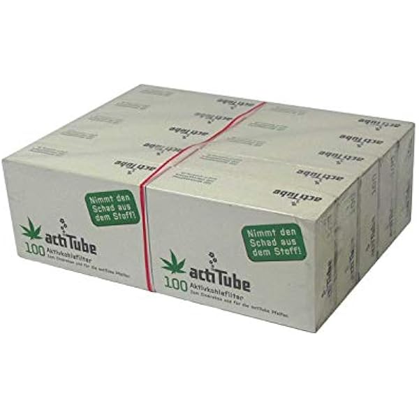 1000 filtrów z węglem aktywnym ActiTube 10 x 100 szt. w pudełku 9 mm filtr wkręcany fajka w Acti Tube Tune filtry tips filtry węgiel aktywny