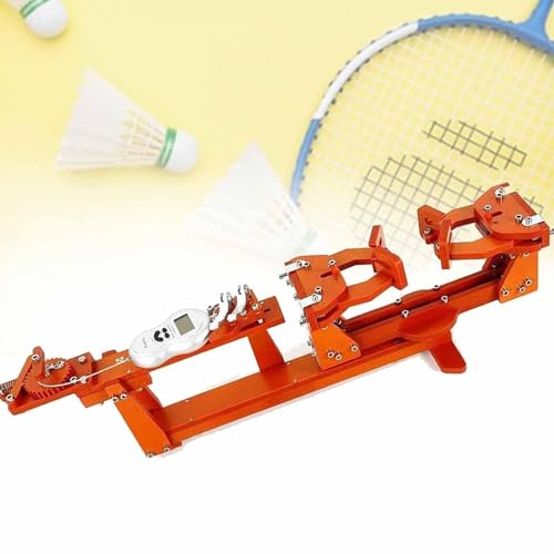 Máquina encordadora de raqueta de bádminton, pantalla digital, sistema fijo de 6 puntos, soporta hasta 60 libras, ideal para tenis, squash y bádminton