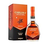 CARLOS I Brandy de Jerez Solera Gran Reserva | Made with Grape and Aged in Centuries-Old Casks Following the Traditional System of Criaderas and Solera. 40% Alcohol by Volume - Bottle Size 70cl