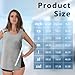 ovand Unisex Shoulder Snap-Access Tank Tops Post Surgery Shirts Tear Away Chemo Shirt Clothes After Rotator Cuff Surgery (US, Alpha, Large, Regular, Regular, Gray)