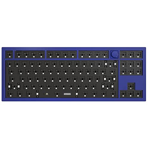 Keychron Q3 Hot-swappable Wired Mechanical Keyboard with RGB LED|Barebone with Knob Version|for Windows and Mac|TKL Layout (87 Keys)|Aluminum Frame (Blue,Q3-B3)