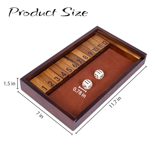 Shut The Box Juego de Mesa de Madera 12 Piezas miniatura 3