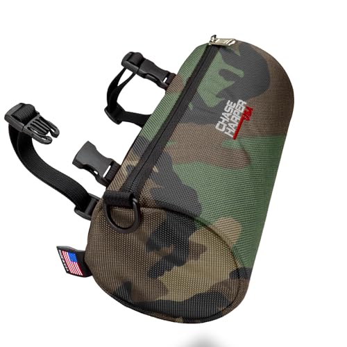 Chase Harper USA Ruckus Barrel Bag - Highly Durable Industrial Grade Ballistic Nylon Exterior with Strong Thermoplastic Insert Full Length Zippered Opening (Woodland Camo)